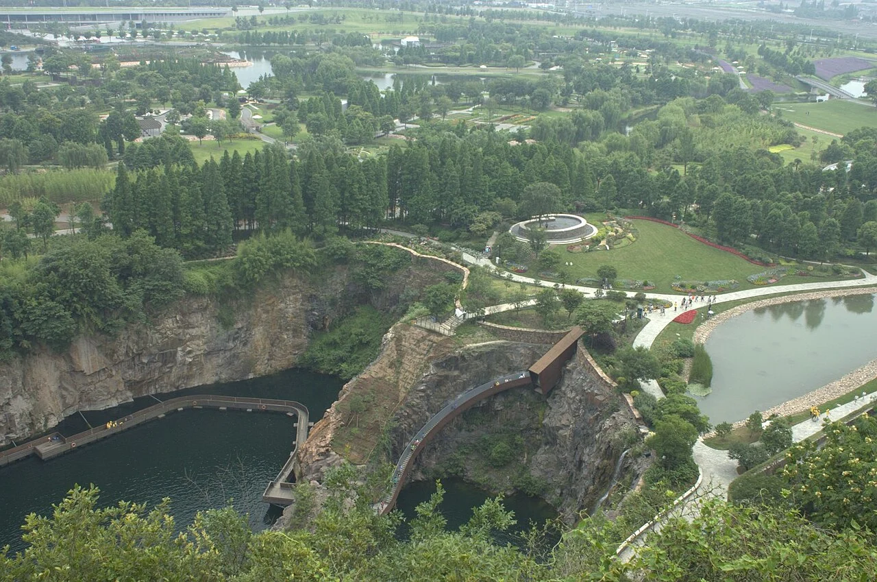 The quarry garden at Shanghai Chenshan Botanical Garden in 2015