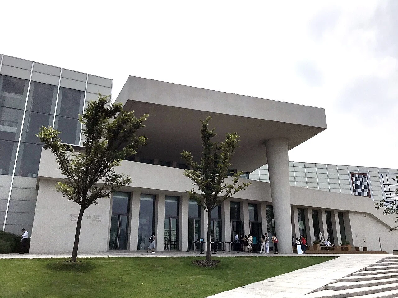 West Bund Museum’s entrance in June 2020; an archival view of the venue.