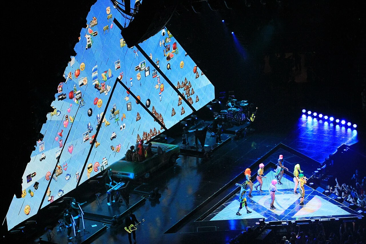 Katy Perry on stage at the Prudential Center in 2014