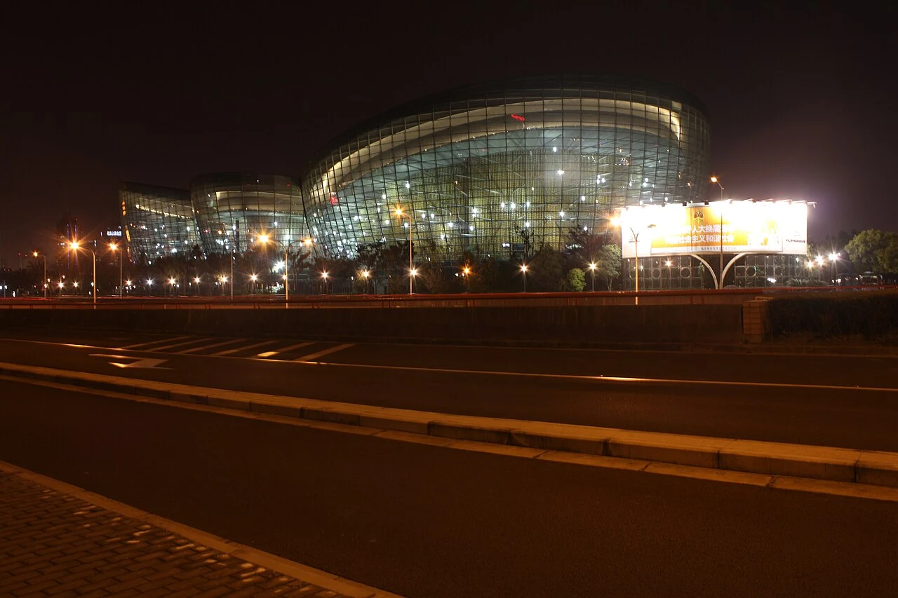 Shanghai Oriental Art Center exterior photographed in 2011