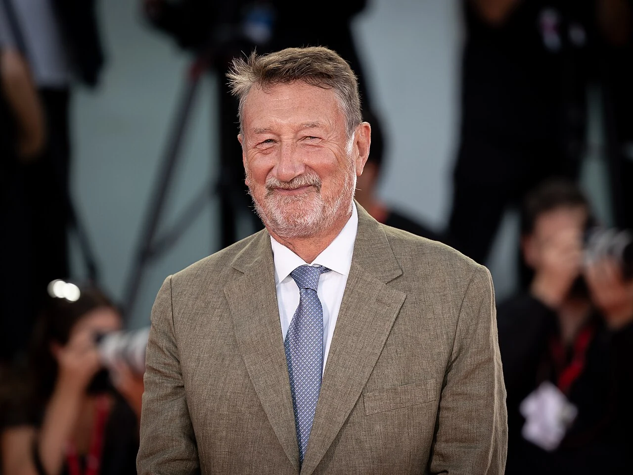 Writer Steven Knight at the Venice International Film Festival in August 2024